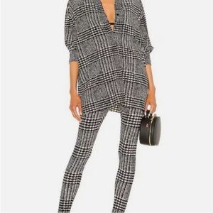 Black & White Glen Plaid Set Stretchy XS